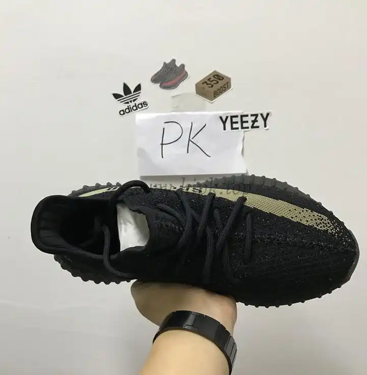 ADIDAS FACTORY MATERAILS YEEZY 350 V2 Black GreenBY9611 PK EXCLUSIVE LIMITED（shipped based on euro size)