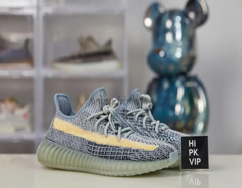 PK GOD ADIDAS YEEZY BOOST 350 V2 ASH BLUE RETAIL MATERIALS READY TO SHIP