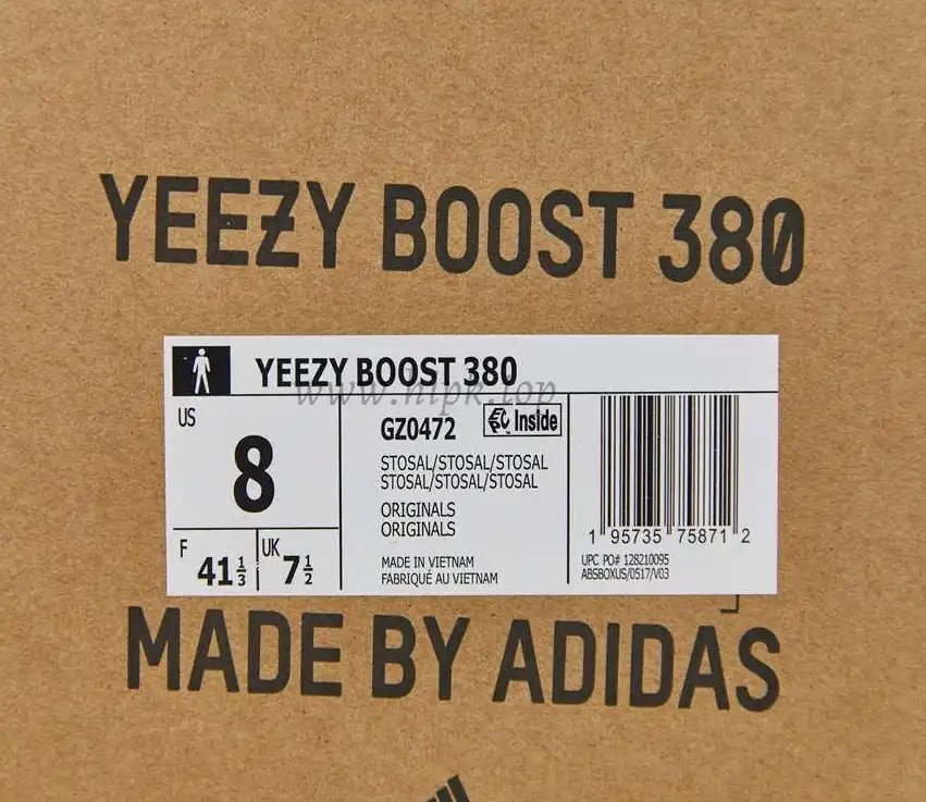 PK GOD ADIDAS YEEZY BOOST 380 STONE SALT RETAIL MATERIALS READY TO SHIP