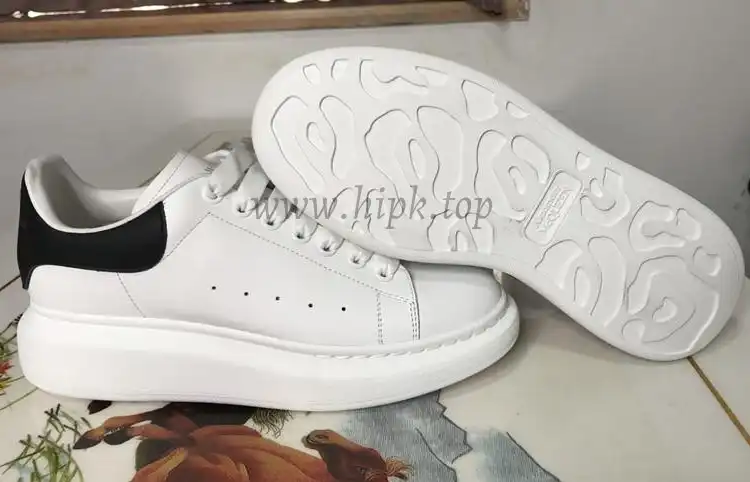 PK GOD Alxnder MC McQueen White smooth calf leather toe black leather heelbest version ready to ship