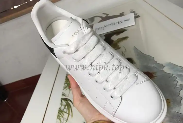 PK GOD Alxnder MC McQueen White smooth calf leather toe black leather heelbest version ready to ship