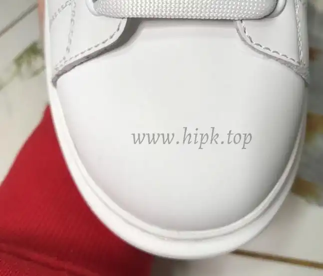 PK GOD Alxnder MC McQueen White smooth calf leather toe black leather heelbest version ready to ship