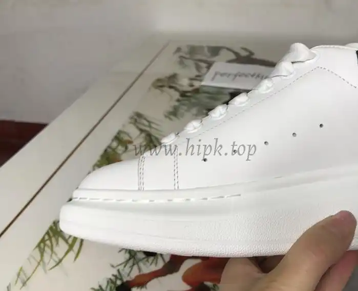 PK GOD Alxnder MC McQueen White smooth calf leather toe black leather heelbest version ready to ship