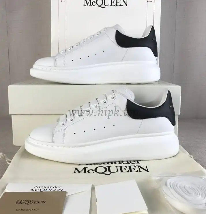 PK GOD Alxnder MC McQueen White smooth calf leather toe black leather heelbest version ready to ship