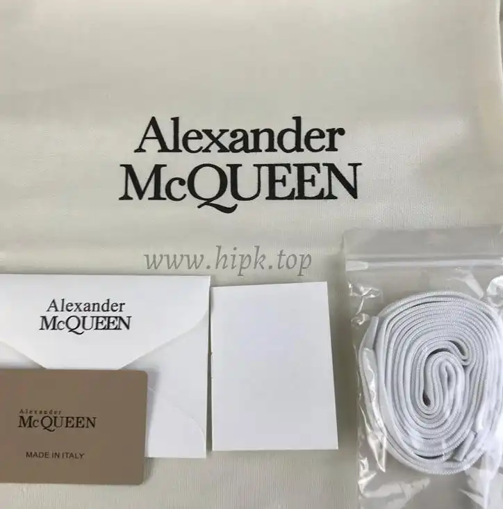 PK GOD Alxnder MC McQueen White smooth calf leather toe black leather heelbest version ready to ship