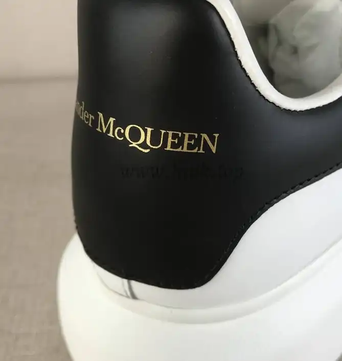 PK GOD Alxnder MC McQueen White smooth calf leather toe black leather heelbest version ready to ship