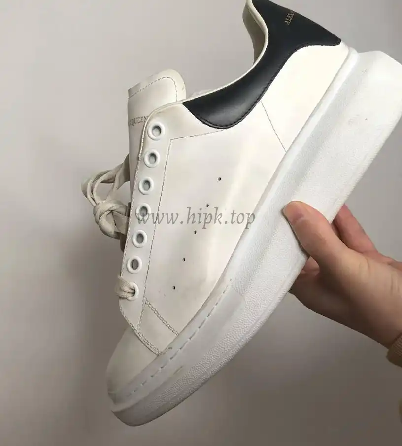 PK GOD Alxnder MC McQueen White smooth calf leather toe black leather heelbest version ready to ship