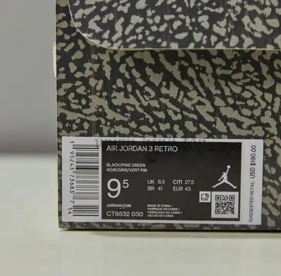 PK GOD Air Jordan 3 Retro Black Cement RETAIL MATERIALS READY TO SHIP