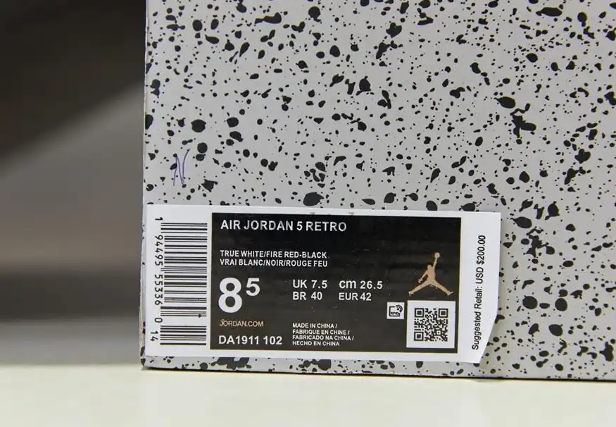 PK GOD Jordan 5 Retro Fire Red Silver Tongue 2020 Retail Materials Ready to Ship