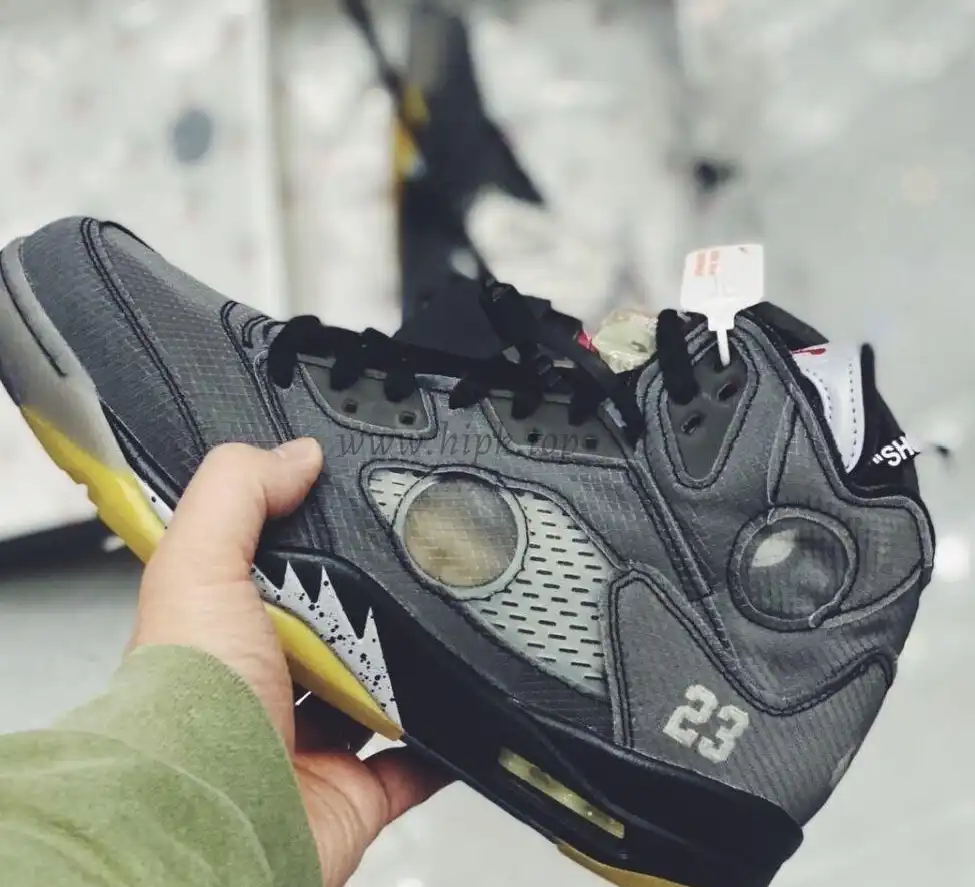 PK GOD Jordan 5 Retro Off-White Black CT8480 retail materials ready to ship