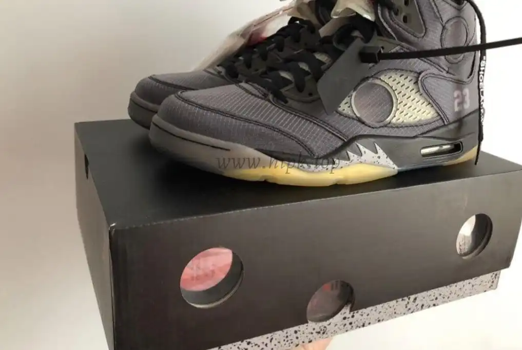 PK GOD Jordan 5 Retro Off-White Black CT8480 retail materials ready to ship