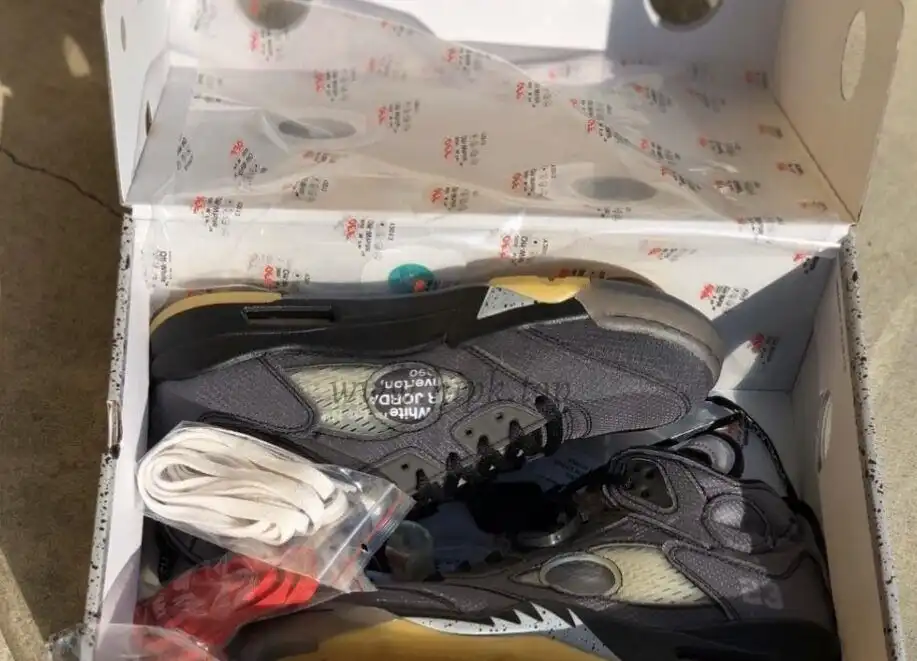 PK GOD Jordan 5 Retro Off-White Black CT8480 retail materials ready to ship