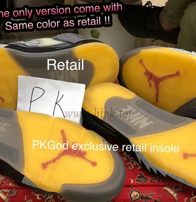 PK GOD Jordan 5 Retro Off-White Black CT8480 retail materials ready to ship