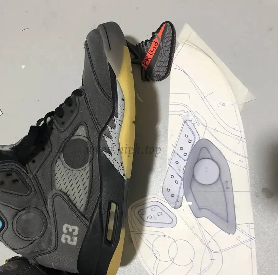 PK GOD Jordan 5 Retro Off-White Black CT8480 retail materials ready to ship