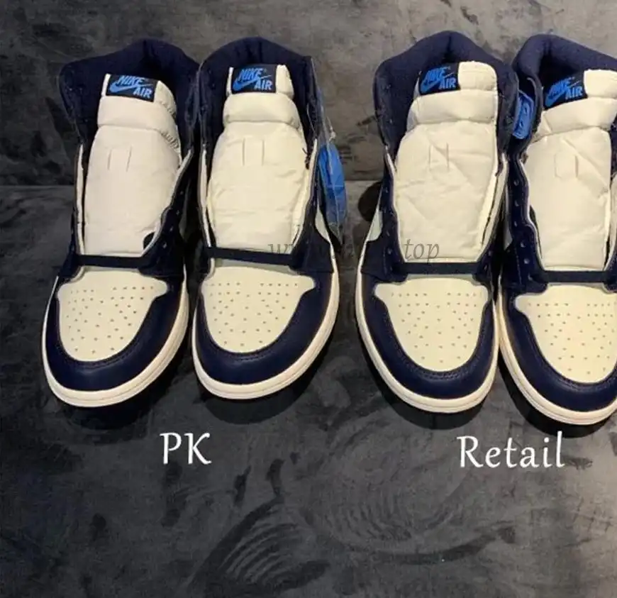 PK God Air Jordan 1 retro high OG Obsidian retail leather ready to ship