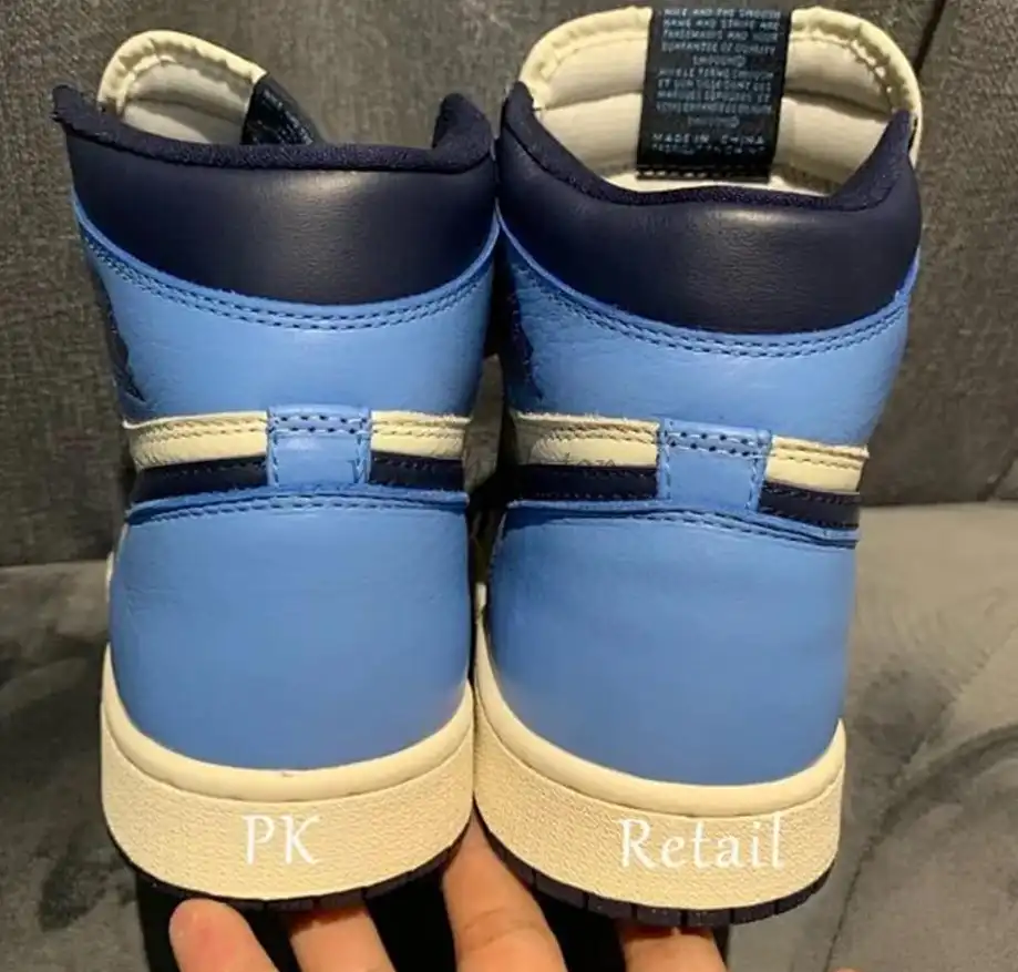 PK God Air Jordan 1 retro high OG Obsidian retail leather ready to ship