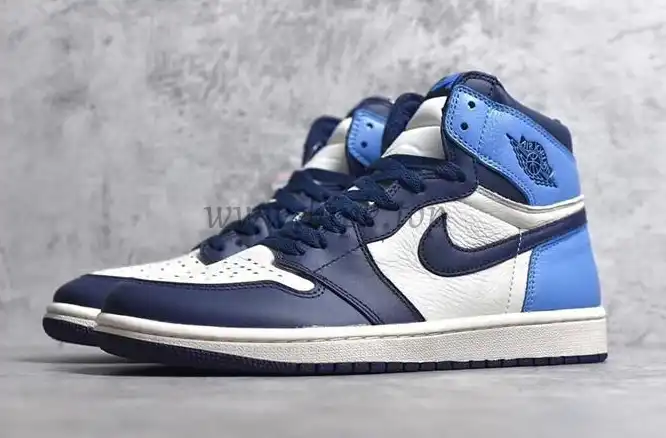 PK God Air Jordan 1 retro high OG Obsidian retail leather ready to ship