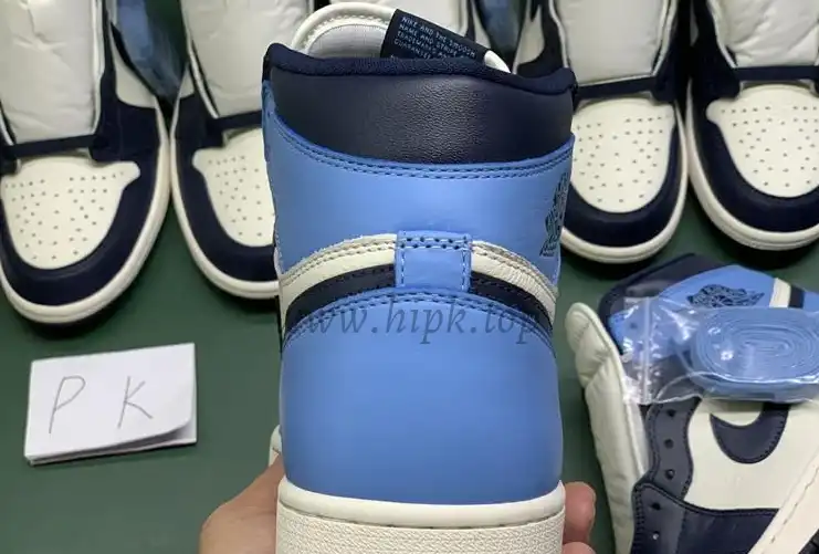 PK God Air Jordan 1 retro high OG Obsidian retail leather ready to ship