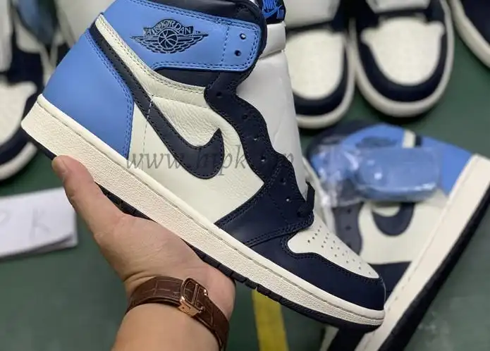 PK God Air Jordan 1 retro high OG Obsidian retail leather ready to ship