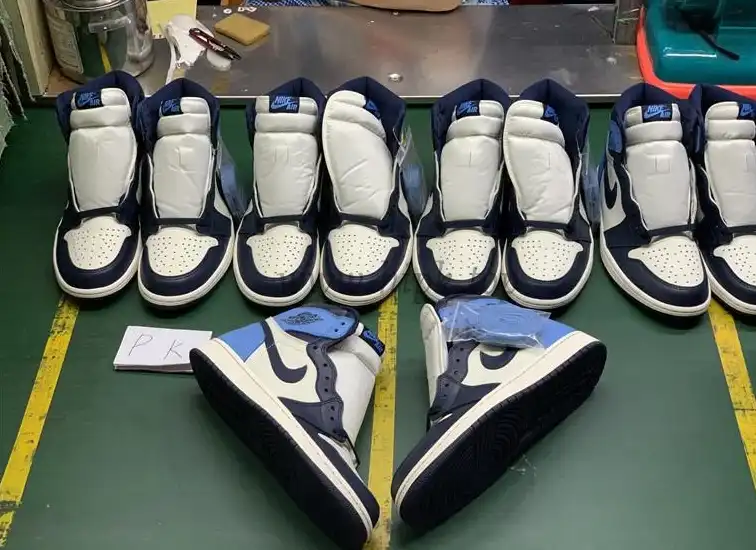 PK God Air Jordan 1 retro high OG Obsidian retail leather ready to ship