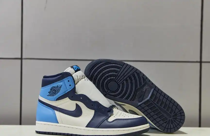 PK God Air Jordan 1 retro high OG Obsidian retail leather ready to ship