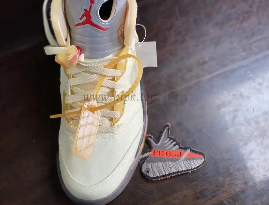 PK God Air Jordan 5 Retro X off white Sail retail materials ready to ship