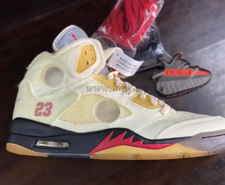 PK God Air Jordan 5 Retro X off white Sail retail materials ready to ship