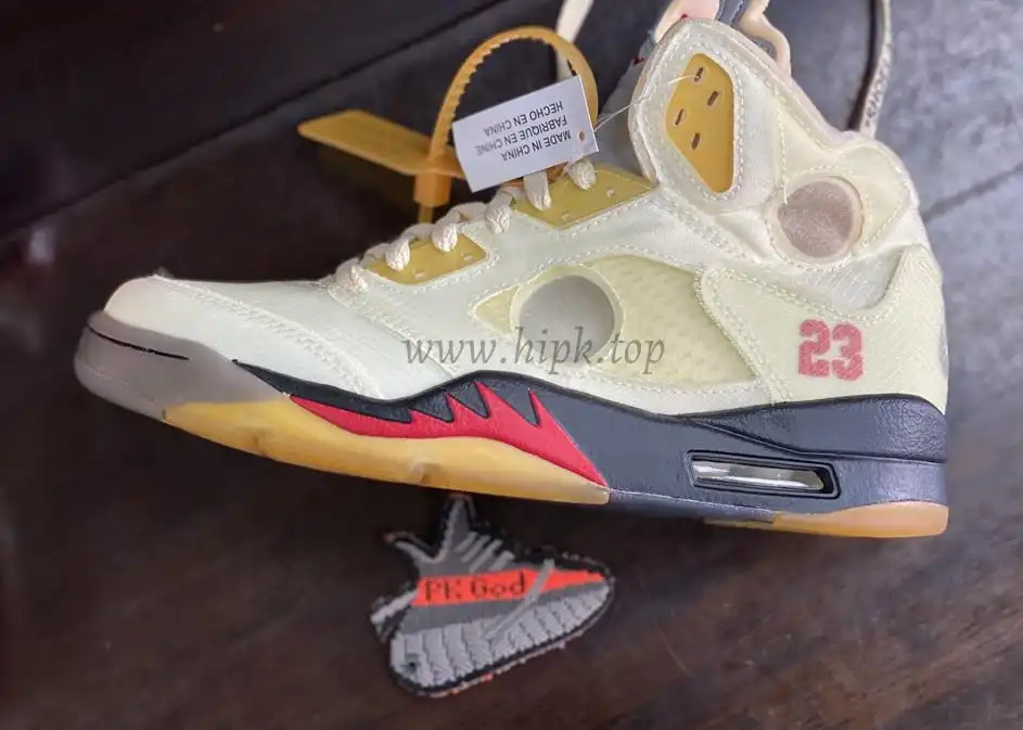 PK God Air Jordan 5 Retro X off white Sail retail materials ready to ship