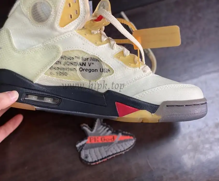 PK God Air Jordan 5 Retro X off white Sail retail materials ready to ship