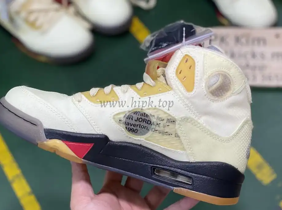 PK God Air Jordan 5 Retro X off white Sail retail materials ready to ship