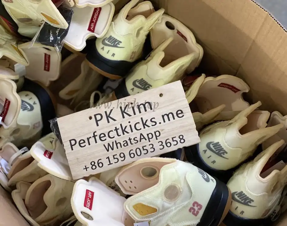 PK God Air Jordan 5 Retro X off white Sail retail materials ready to ship