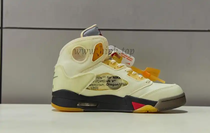 PK God Air Jordan 5 Retro X off white Sail retail materials ready to ship