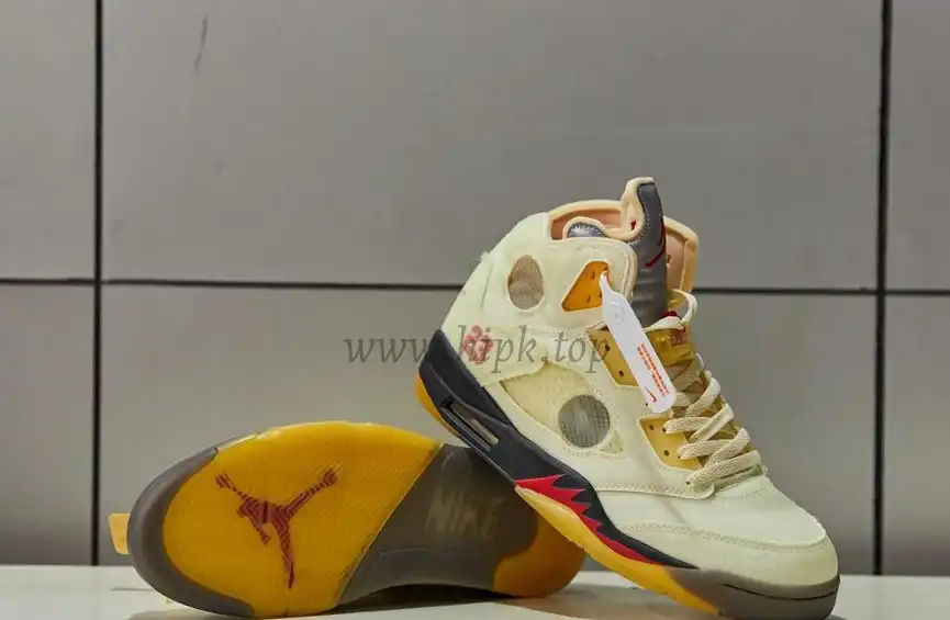 PK God Air Jordan 5 Retro X off white Sail retail materials ready to ship