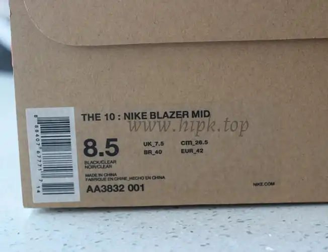 PK God OFF-WHITE x Nike Blazer Mid Black“GRIM REEPERS”retail materials ready