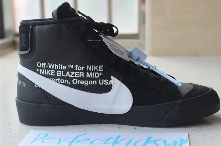 PK God OFF-WHITE x Nike Blazer Mid Black“GRIM REEPERS”retail materials ready