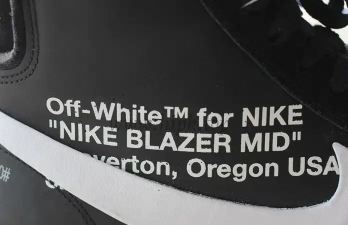 PK God OFF-WHITE x Nike Blazer Mid Black“GRIM REEPERS”retail materials ready