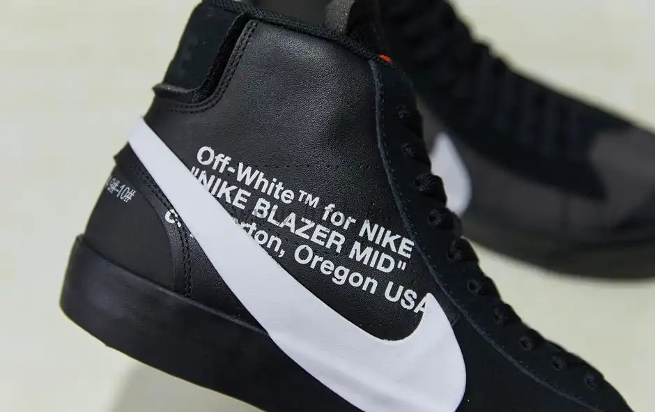 PK God OFF-WHITE x Nike Blazer Mid Black“GRIM REEPERS”retail materials ready