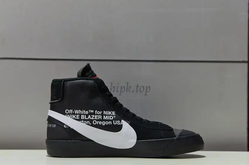 PK God OFF-WHITE x Nike Blazer Mid Black“GRIM REEPERS”retail materials ready