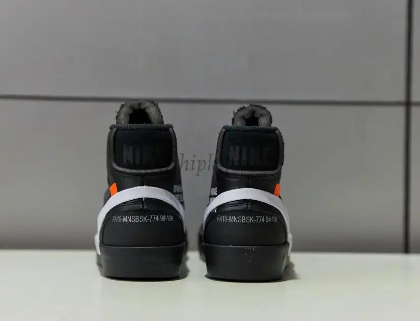 PK God OFF-WHITE x Nike Blazer Mid Black“GRIM REEPERS”retail materials ready