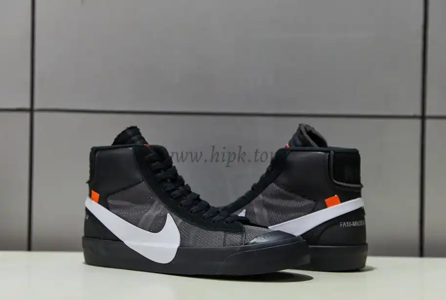 PK God OFF-WHITE x Nike Blazer Mid Black“GRIM REEPERS”retail materials ready