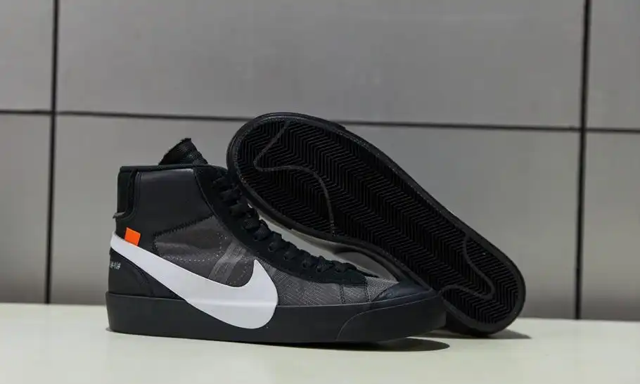 PK God OFF-WHITE x Nike Blazer Mid Black“GRIM REEPERS”retail materials ready