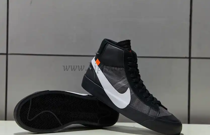 PK God OFF-WHITE x Nike Blazer Mid Black“GRIM REEPERS”retail materials ready