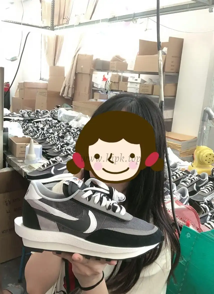 PK God Sacai X Nike LDV Waffle Black White retail matearials ready to ship