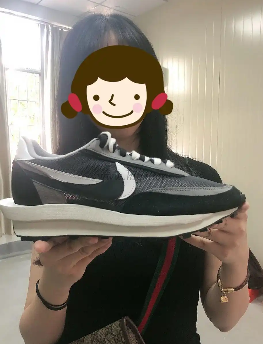 PK God Sacai X Nike LDV Waffle Black White retail matearials ready to ship