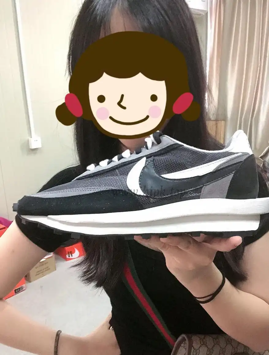 PK God Sacai X Nike LDV Waffle Black White retail matearials ready to ship