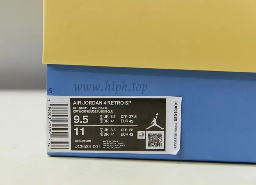 PK God Union x Air Jordan 4 OFF Nior retail materials ready to ship