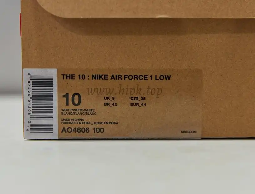 PK God Off-White Nike Air Force 1 One Low The 10 Ten Virgil Abloh retail materials ready to ship