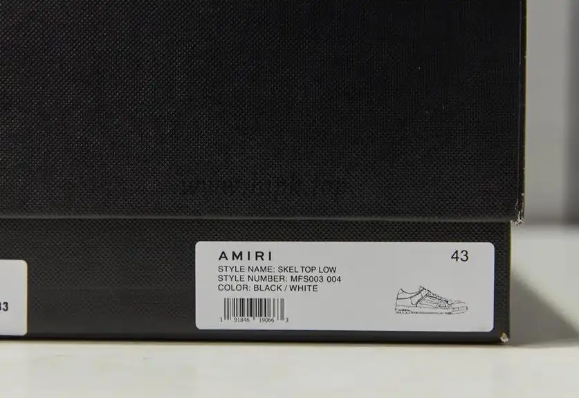 Pk God Amiri Men’s Skel LOW Sneakers BLACK retail materials ready to ship