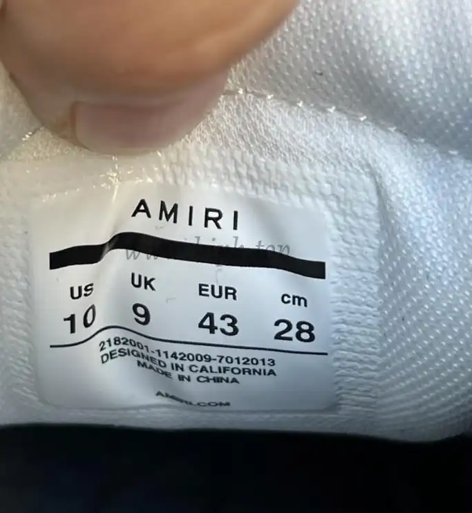 Pk God Amiri Men’s Skel LOW Sneakers BLACK retail materials ready to ship