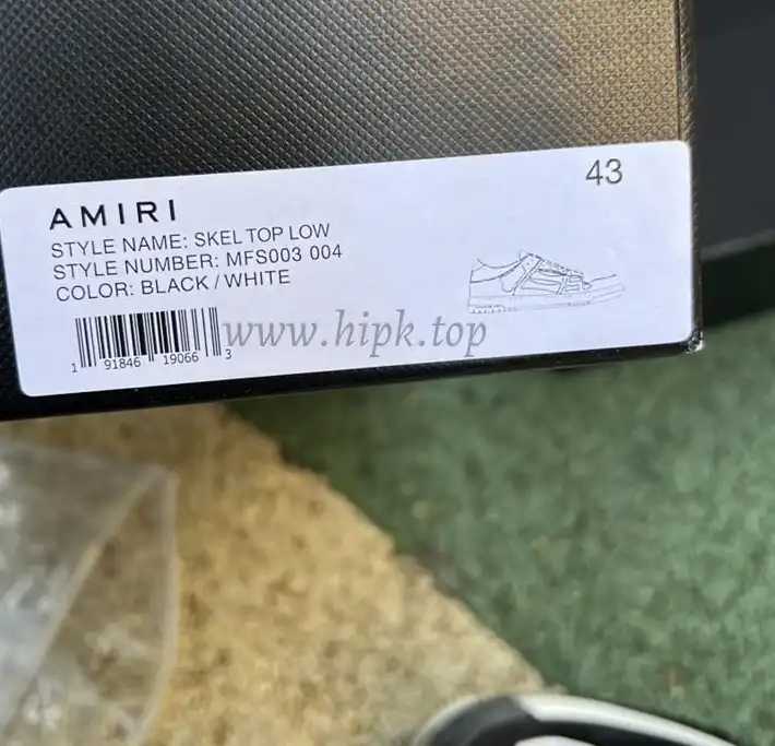 Pk God Amiri Men’s Skel LOW Sneakers BLACK retail materials ready to ship